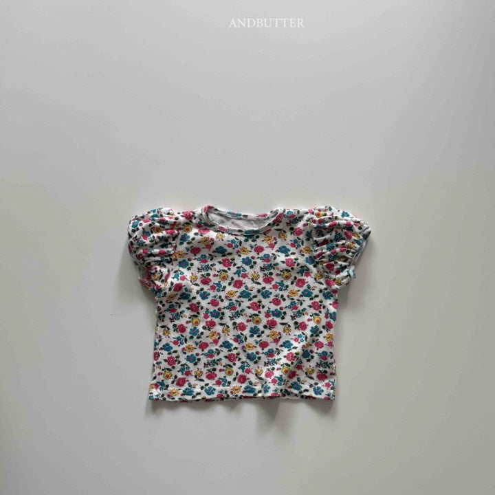 【予約】Eyelet puff T / andbutter(S-JM)
