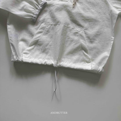 【予約】Seersucker hood jumper / andbutter(S-JM)시어서커