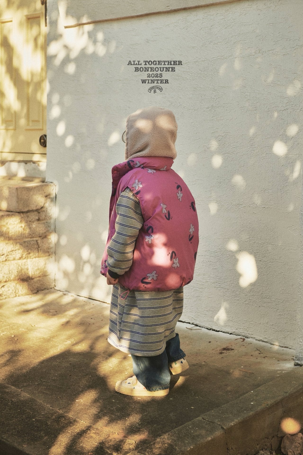 【予約】flower down vest / boneoune (XS-JL)