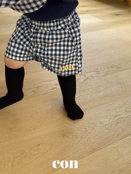 【予約】check half pants /  con