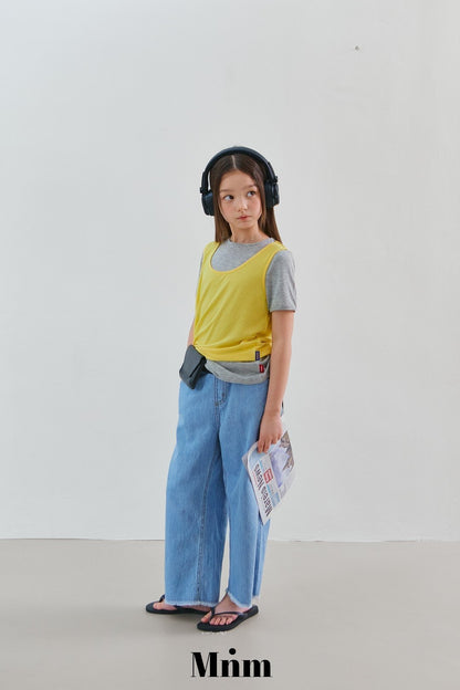 【予約】deck summer long denim pants / minimal S-JM