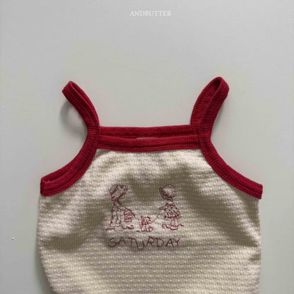 【予約】Saturday sleeveless / andbutter(S-JM)세러데이