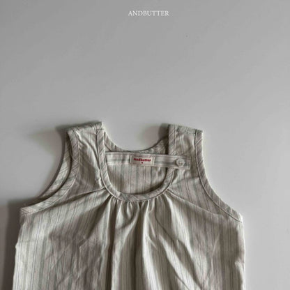 【予約】Natural Button sleeveless / andbutter(S-JM)