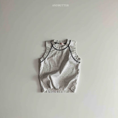 【予約】ribbed line sleeveless / andbutter(S-JM)