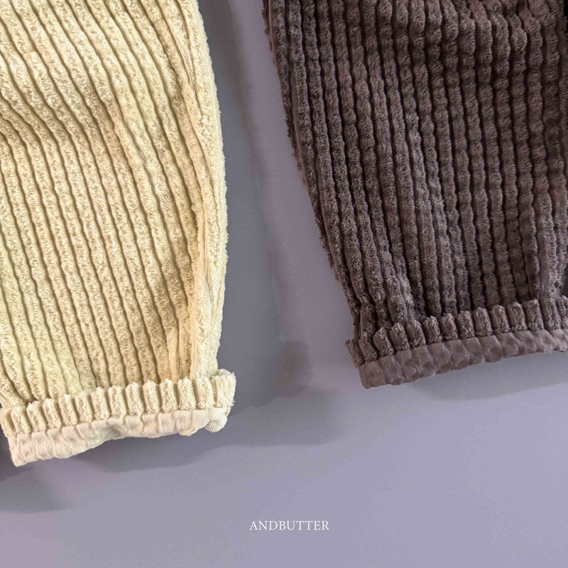 【予約】Puffy Corduroy Pants  /  andbutter (S-JM)