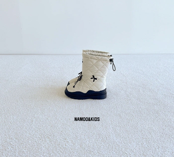 【予約】popcone ribbon padding boots / namoo  NA-135