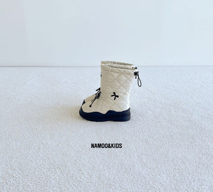 【予約】popcone ribbon padding boots / namoo  NA-135