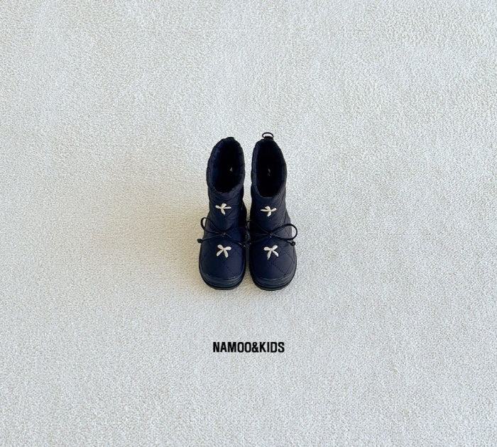 【予約】popcone ribbon padding boots / namoo  NA-135