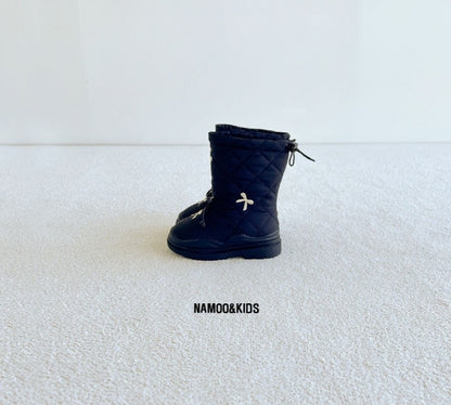 【予約】popcone ribbon padding boots / namoo  NA-135