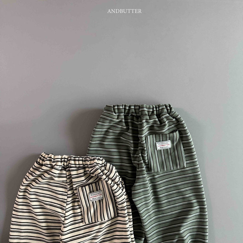 【予約】Mellow Stripe Jogger   /  andbutter (S-JM)