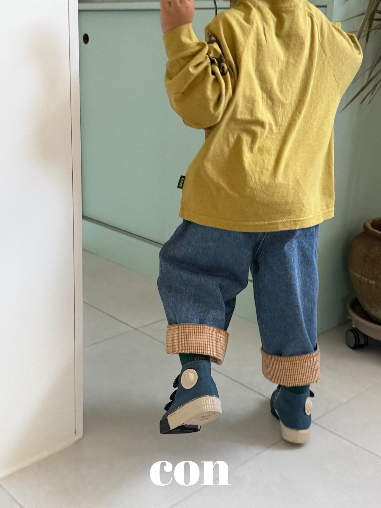 【予約】wash roll up denim /  con