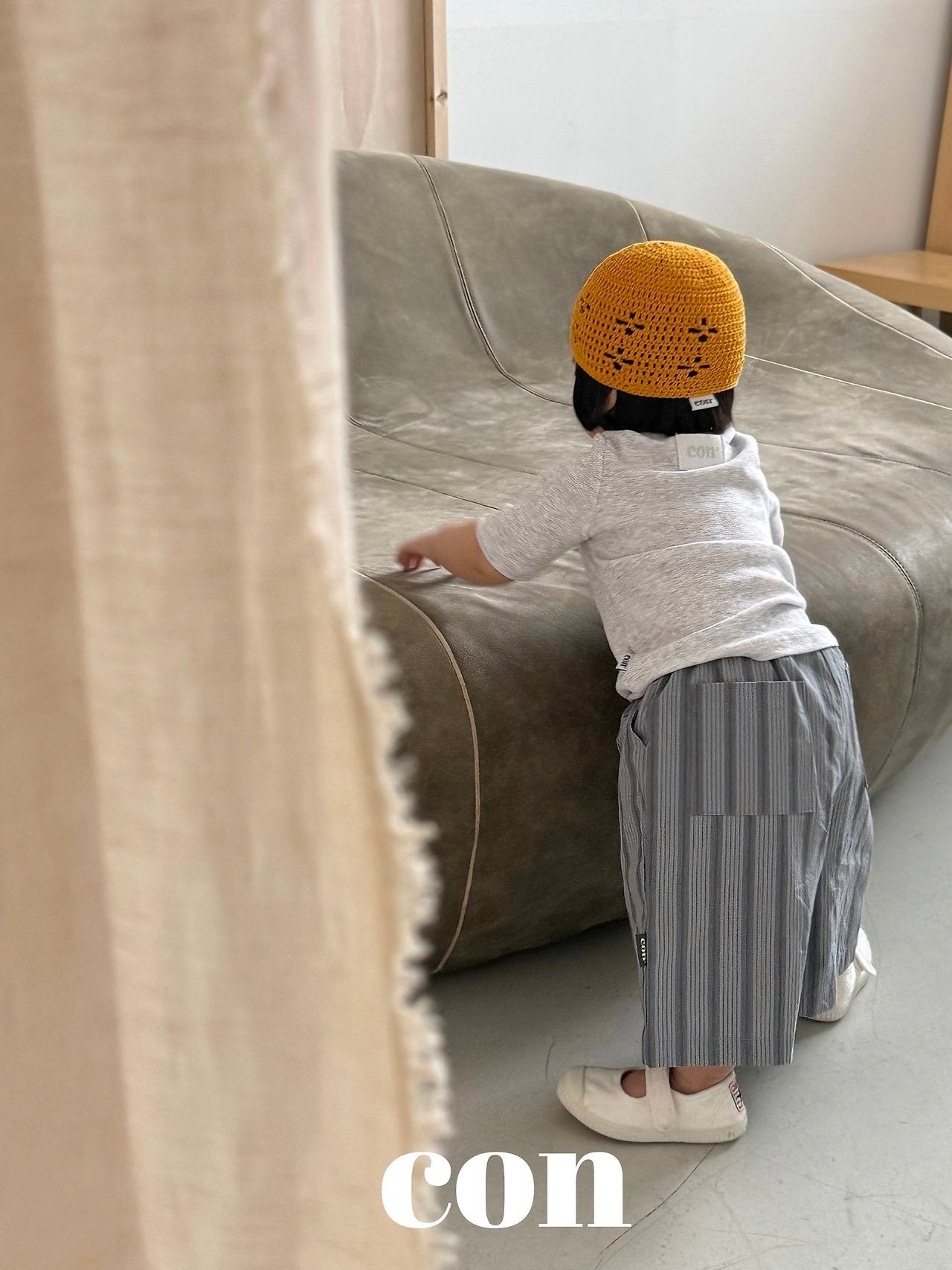 【予約】mud stripe pants / con