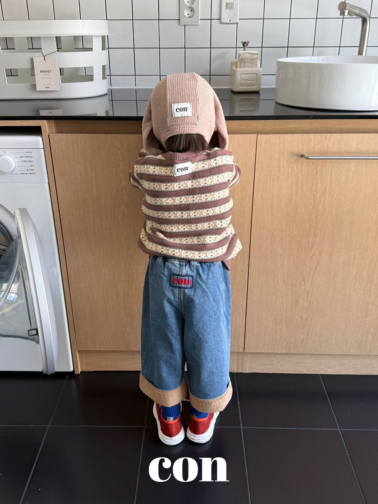 【予約】wash roll up denim /  con