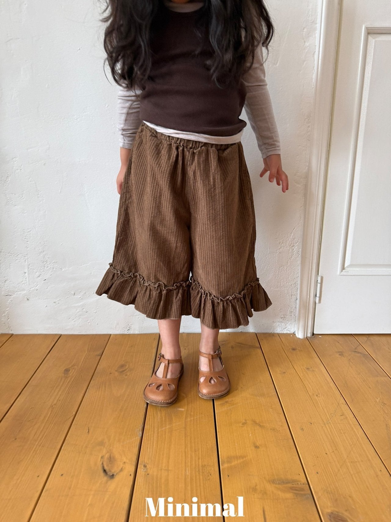 【予約】modal frill pants / minimal (S-JM）