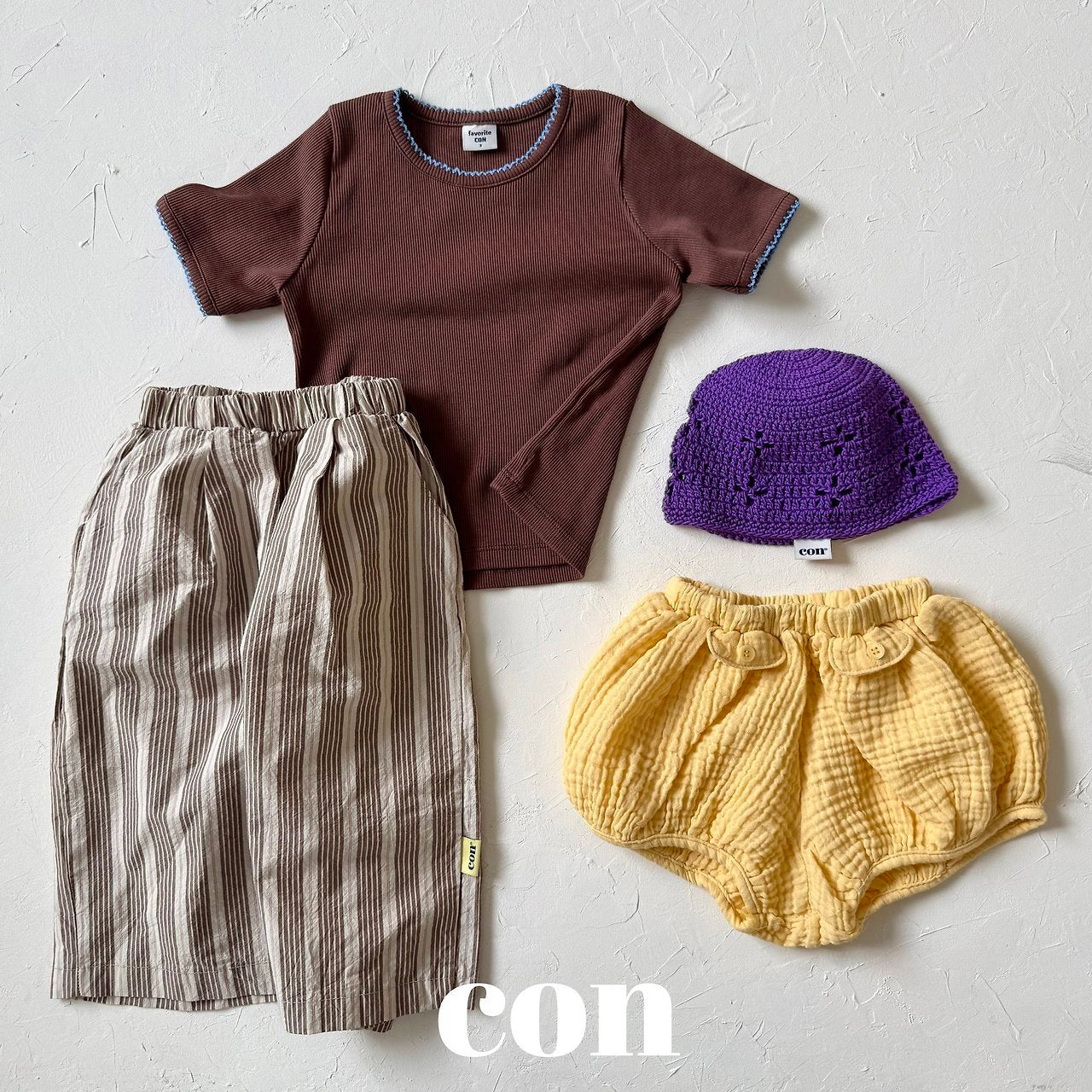 【予約】mud stripe pants / con