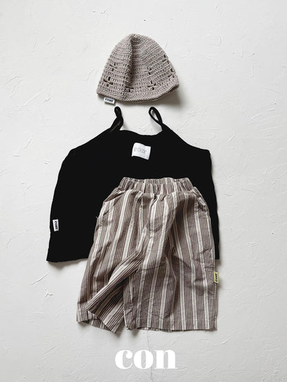 【予約】mud stripe pants / con