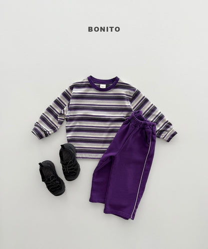 【予約】side pin line pants / bonito (12M-JM)