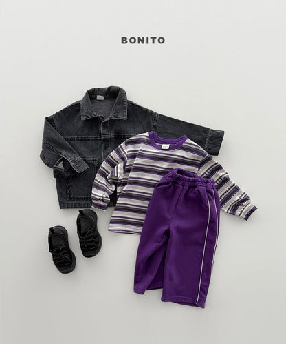 【予約】side pin line pants / bonito (12M-JM)