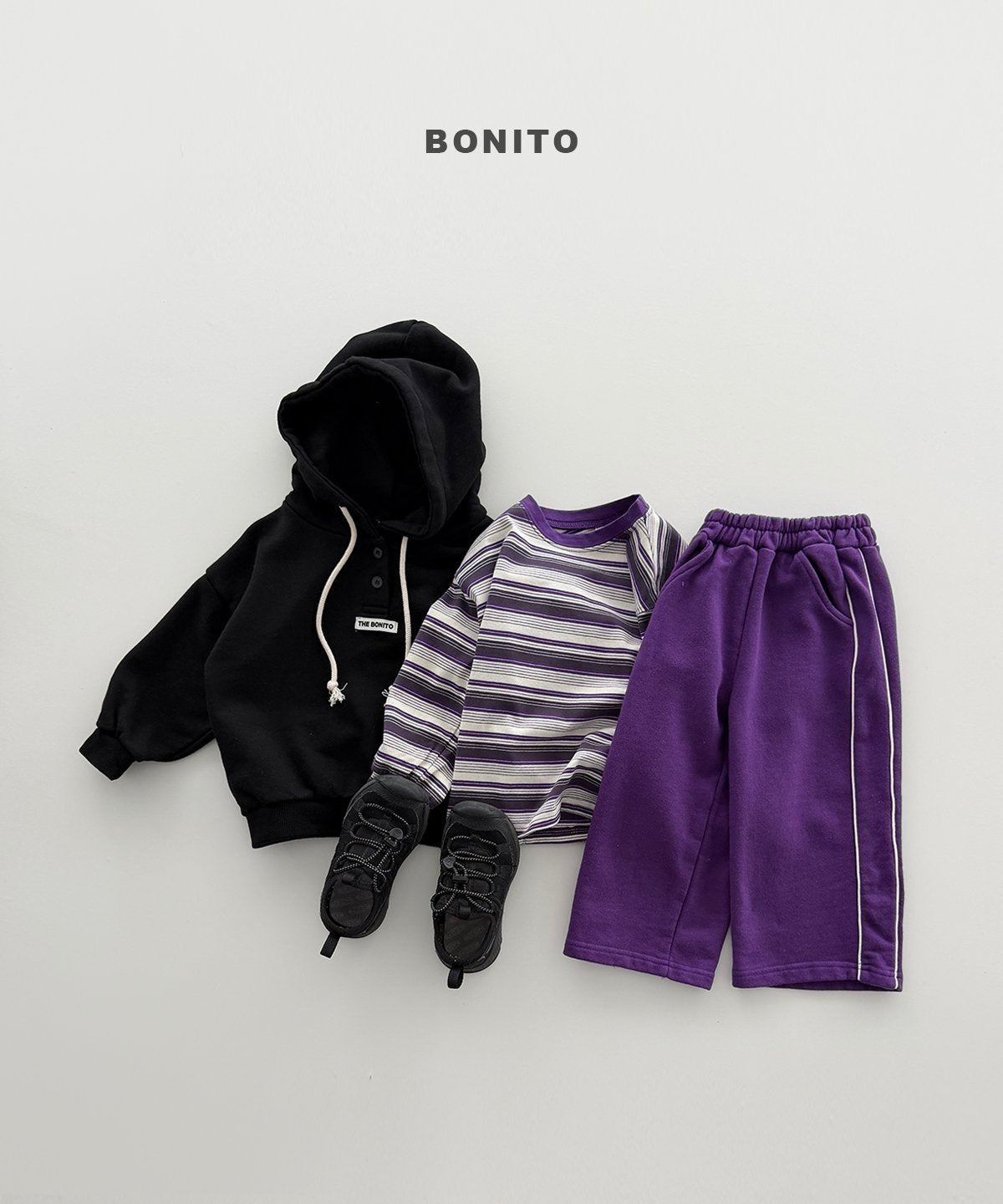 【予約】side pin line pants / bonito (12M-JM)