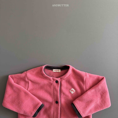【予約】Fleece Mix Cardigan  /  andbutter (S-JM)