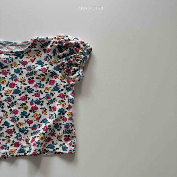 【予約】Eyelet puff T / andbutter(S-JM)