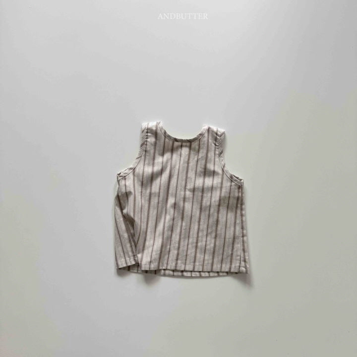 【予約】Natural Button sleeveless / andbutter(S-JM)