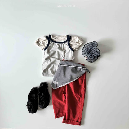 【予約】Heidi Check kerchief  / andbutter