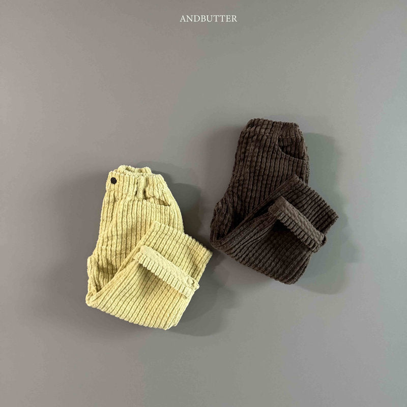 【予約】Puffy Corduroy Pants  /  andbutter (S-JM)