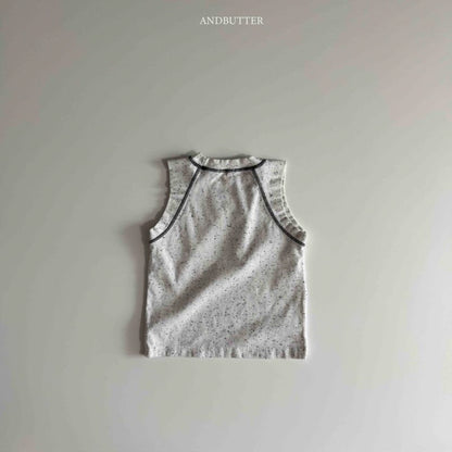 【予約】ribbed line sleeveless / andbutter(S-JM)