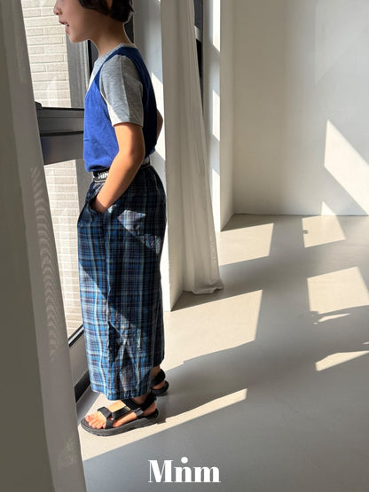 【予約】band check pants / minimal S-JM