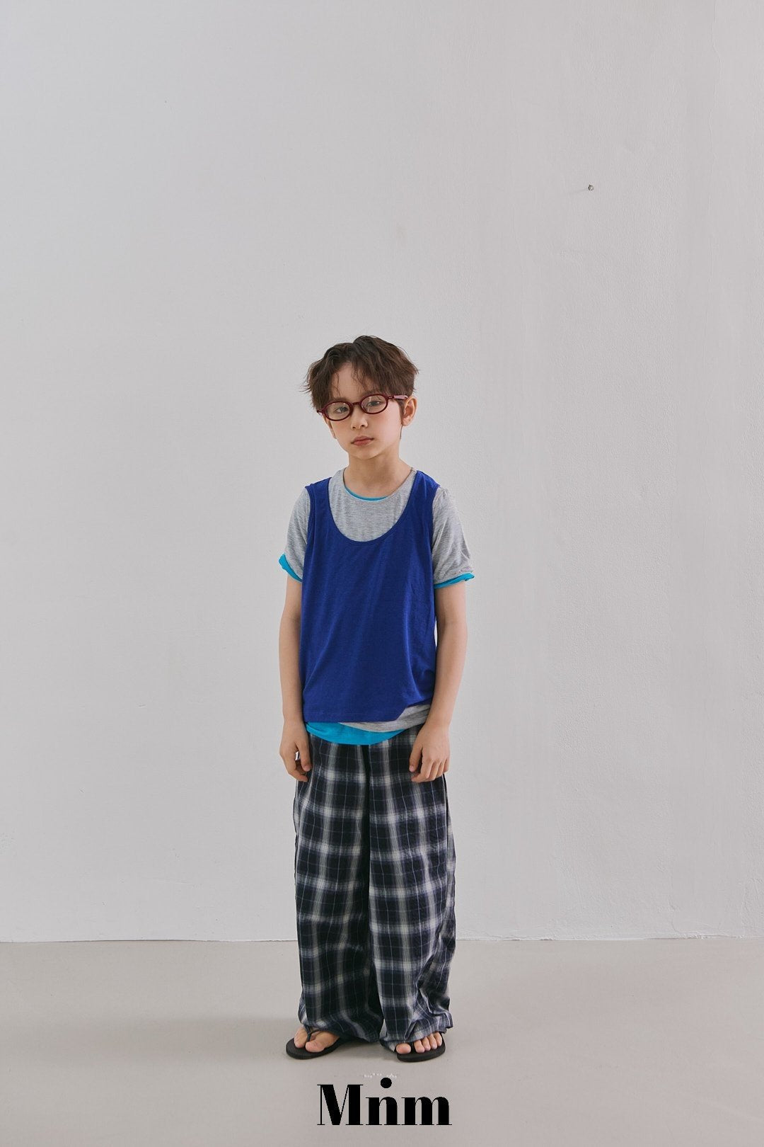 【予約】band check pants / minimal S-JM