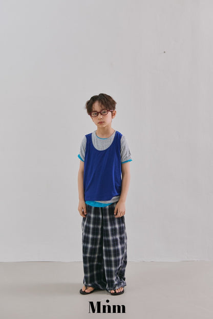 【予約】band check pants / minimal S-JM