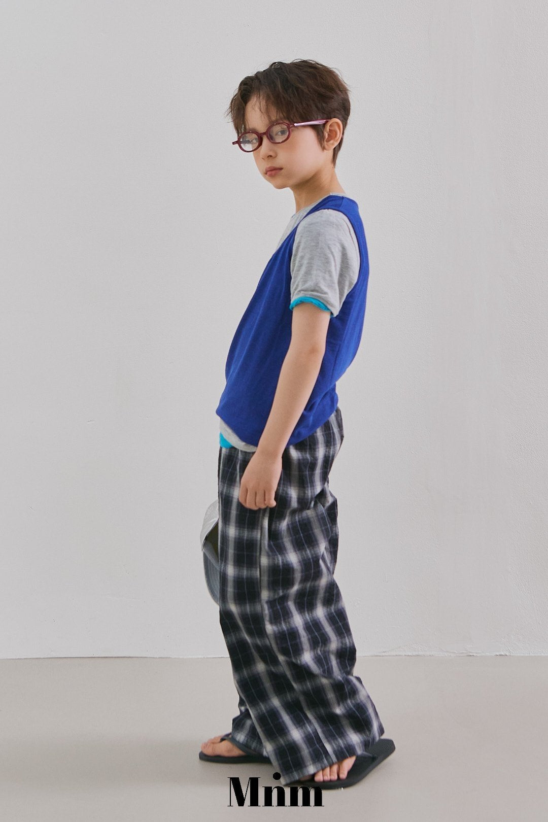 【予約】band check pants / minimal S-JM
