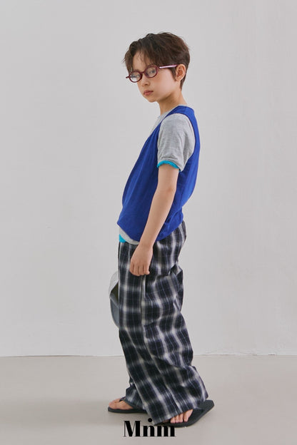 【予約】band check pants / minimal S-JM