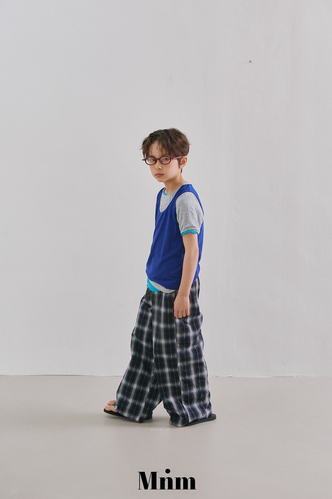 【予約】band check pants / minimal S-JM