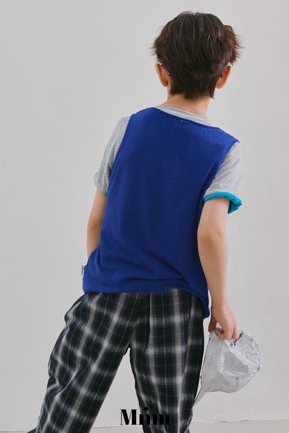 【予約】band check pants / minimal S-JM