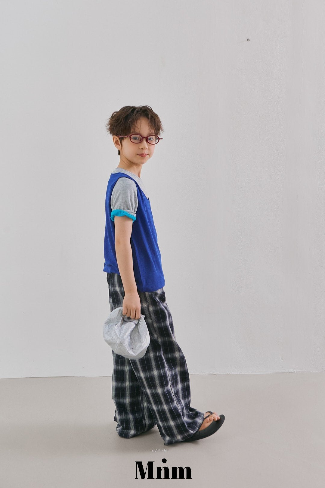 【予約】band check pants / minimal S-JM