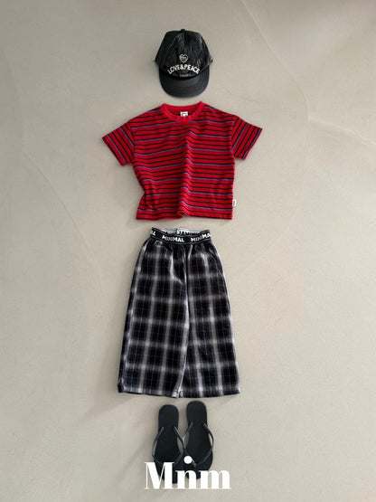 【予約】band check pants / minimal S-JM