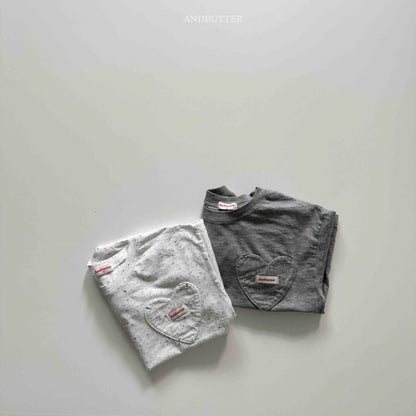 【予約】Heart pocket T / andbutter(S-JM)