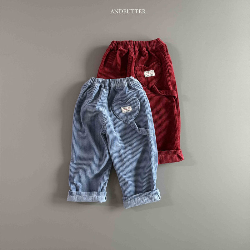 【予約】Love Ring Corduroy Pants  /  andbutter (S-JM)