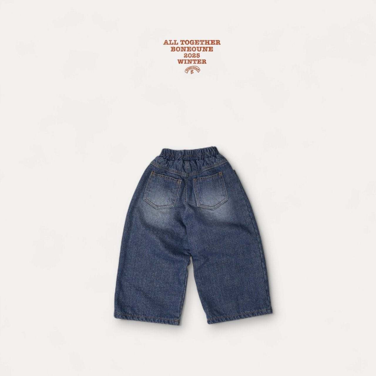 【予約】wide denim pants / boneoune (XS-JL) 핀트와이드
