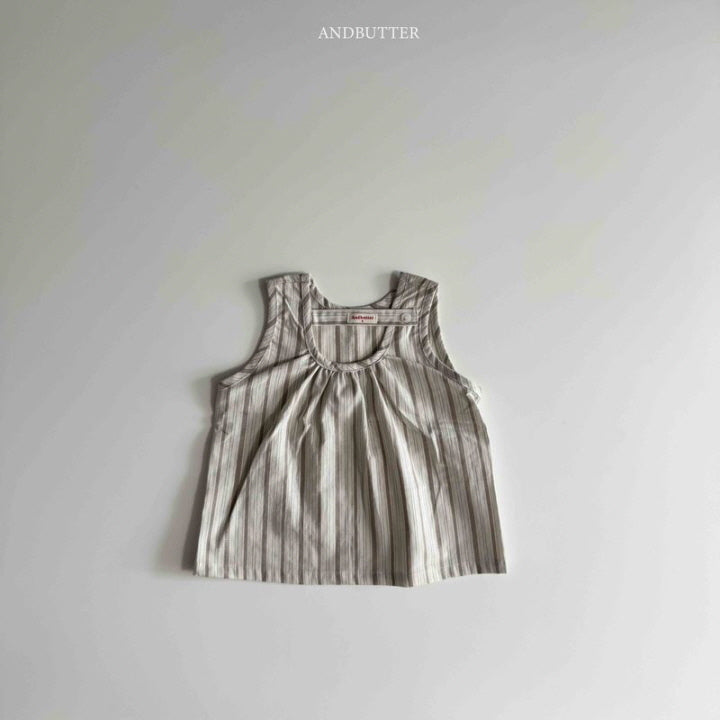 【予約】Natural Button sleeveless / andbutter(S-JM)