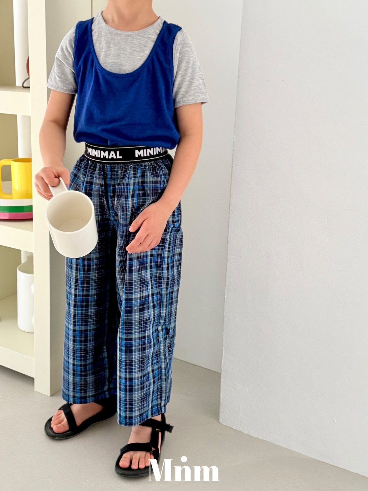【予約】band check pants / minimal S-JM