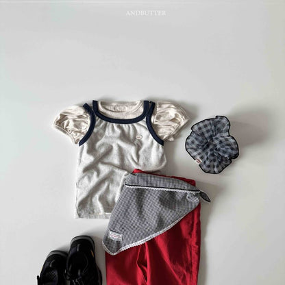 【予約】Heidi Check kerchief  / andbutter