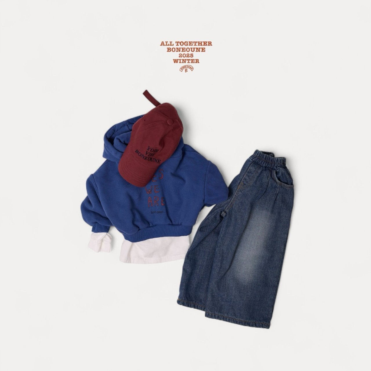 【予約】wide denim pants / boneoune (XS-JL) 핀트와이드