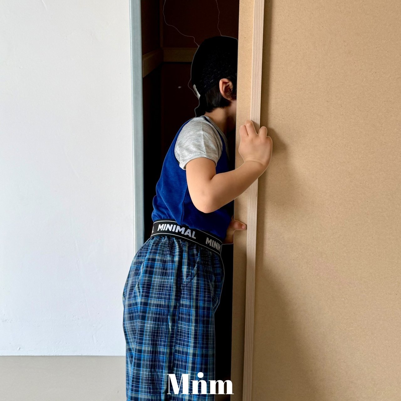 【予約】band check pants / minimal S-JM