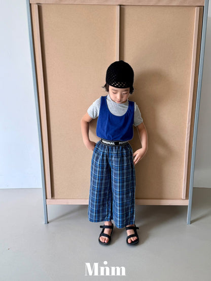 【予約】band check pants / minimal S-JM