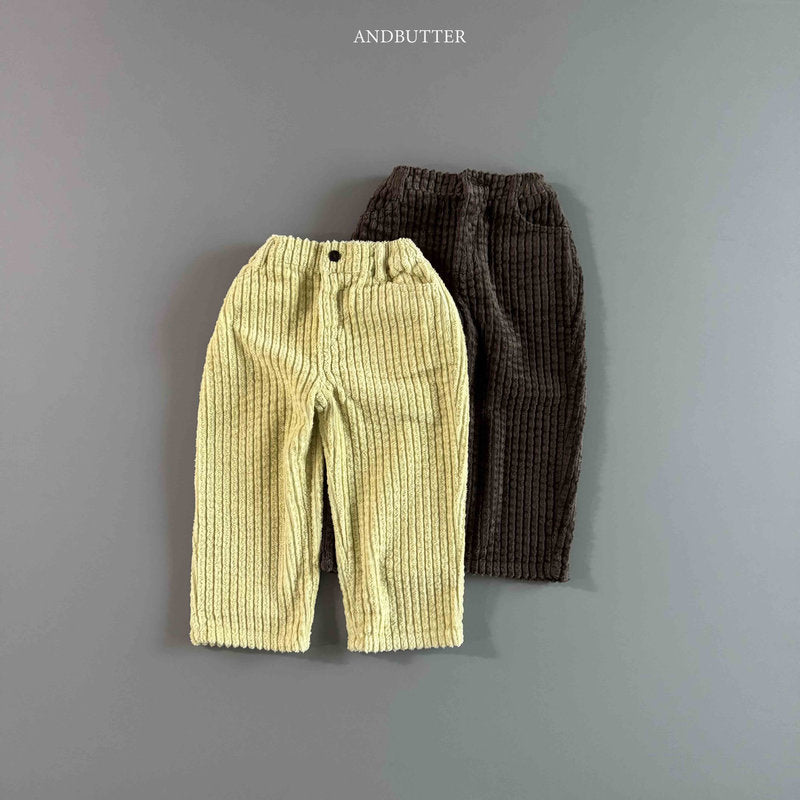 【予約】Puffy Corduroy Pants  /  andbutter (S-JM)