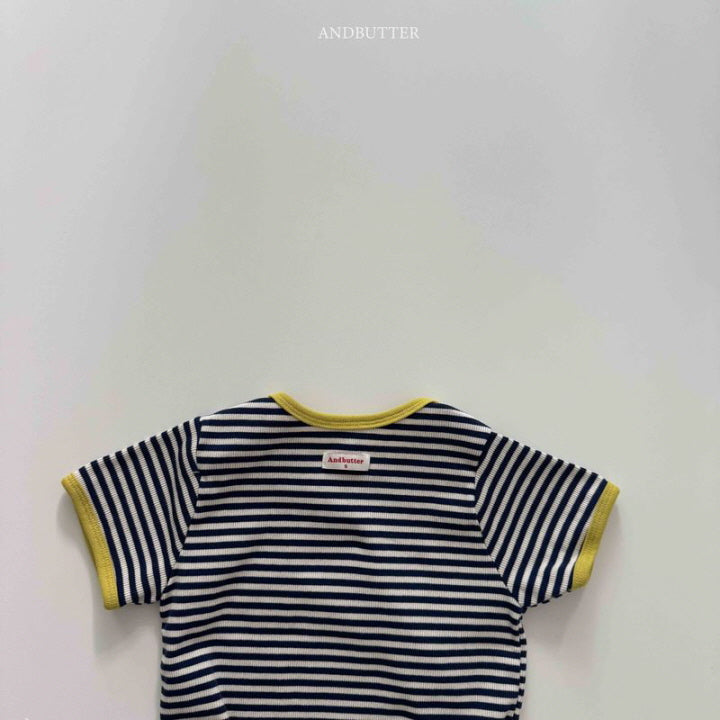 【予約】Boat neck mix T / andbutter(S-JM)