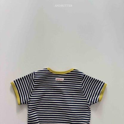 【予約】Boat neck mix T / andbutter(S-JM)